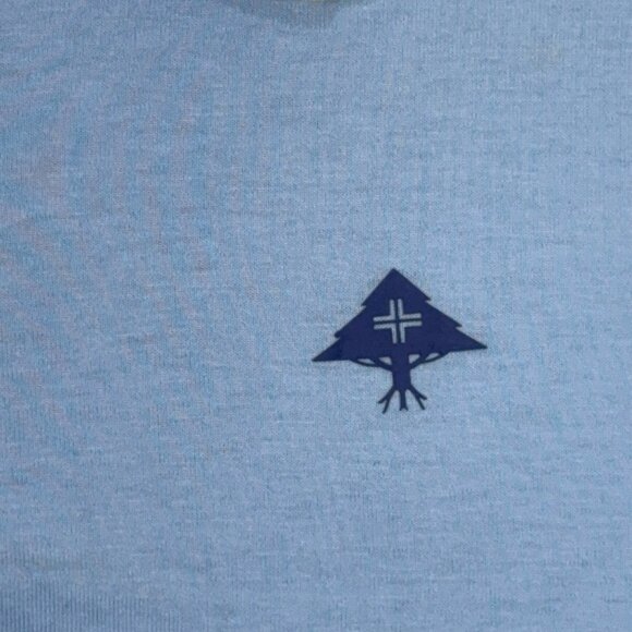 LRG Polo Shirt Mens M Light Blue Cream Short Sleeve Preppy Lifted Research Group - Picture 9 of 9